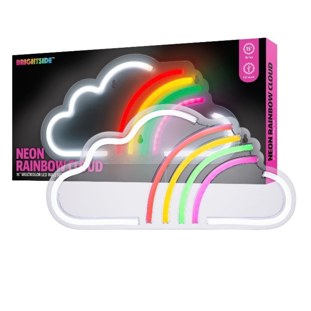 LED Wall Sign Decor Rainbow Cloud LARGE
